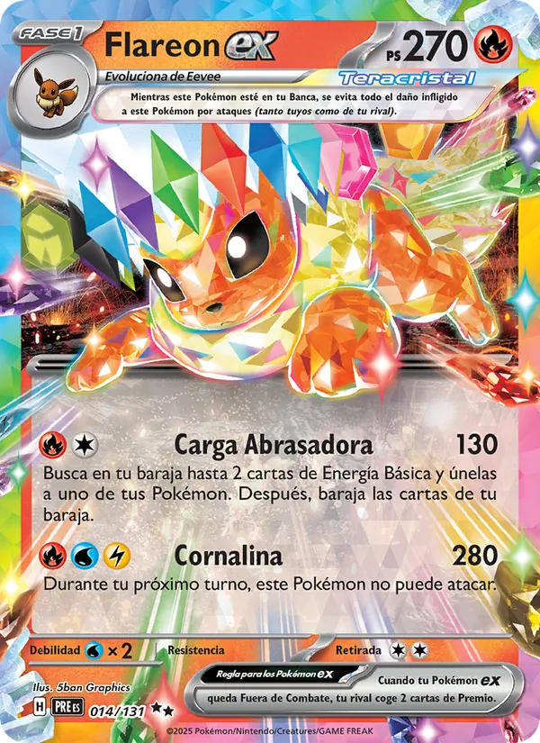 Flareon ex (Evoluciones Prismáticas #014/131)