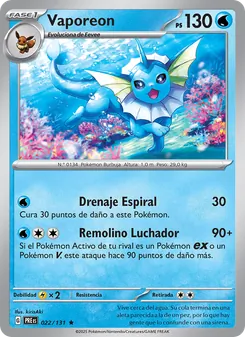 Vaporeon (Evoluciones Prismáticas #022/131)