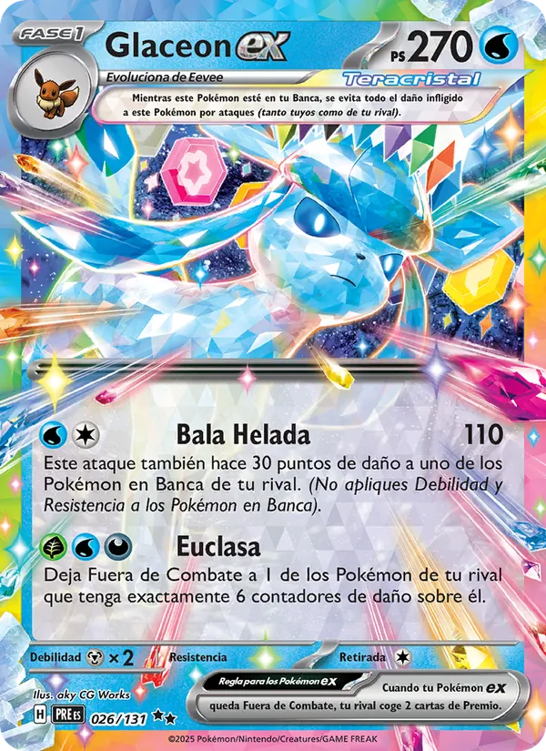 Glaceon ex (Evoluciones Prismáticas #026/131)