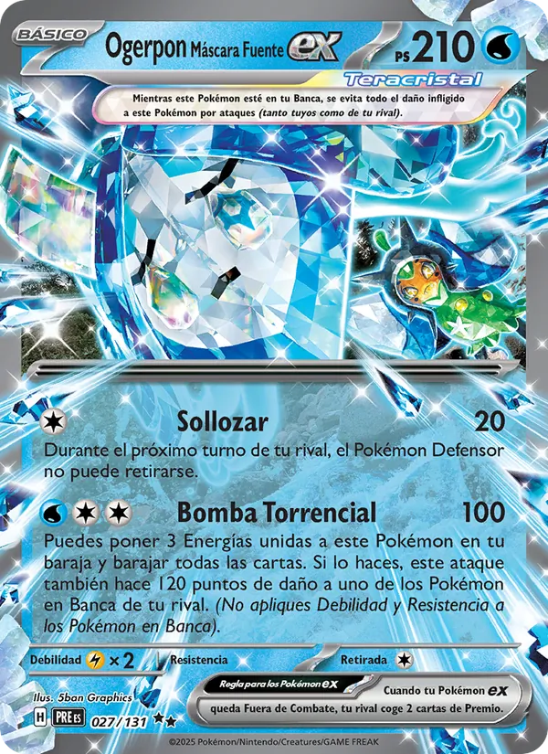 Ogerpon Máscara Fuente ex (Evoluciones Prismáticas #027/131)