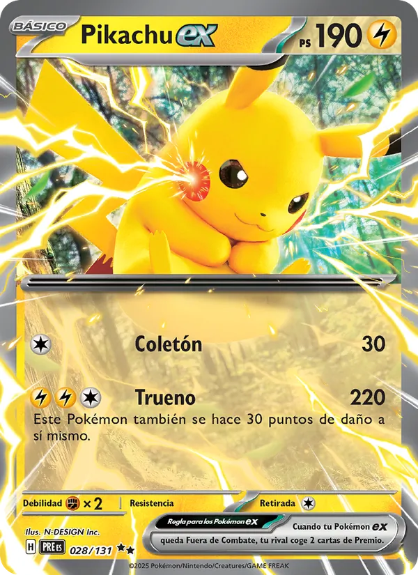 Pikachu ex (Evoluciones Prismáticas #028/131)