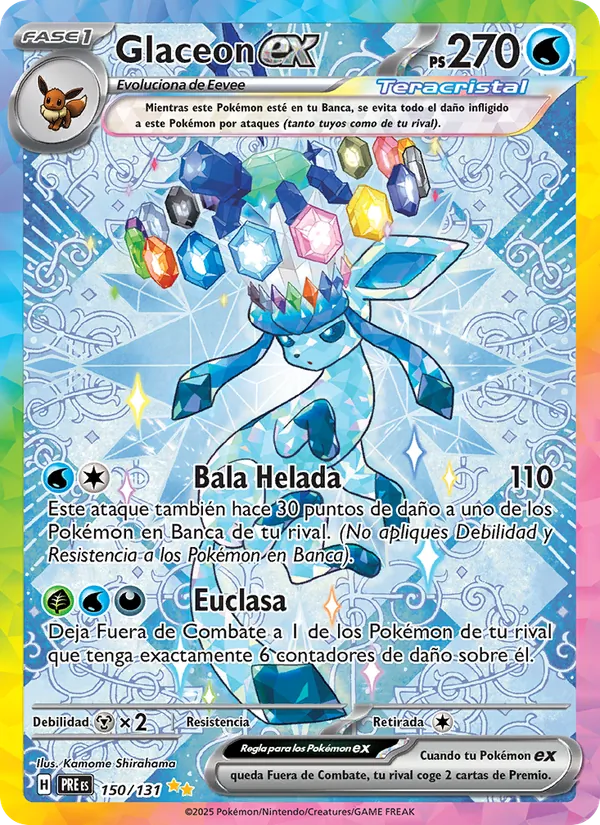 Glaceon ex (Evoluciones Prismáticas #150/131)
