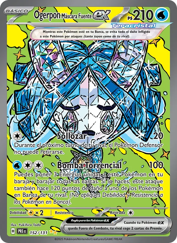 Ogerpon Máscara Fuente ex (Evoluciones Prismáticas #152/131)