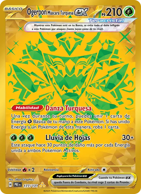 Ogerpon Máscara Turquesa ex (Evoluciones Prismáticas #177/131)