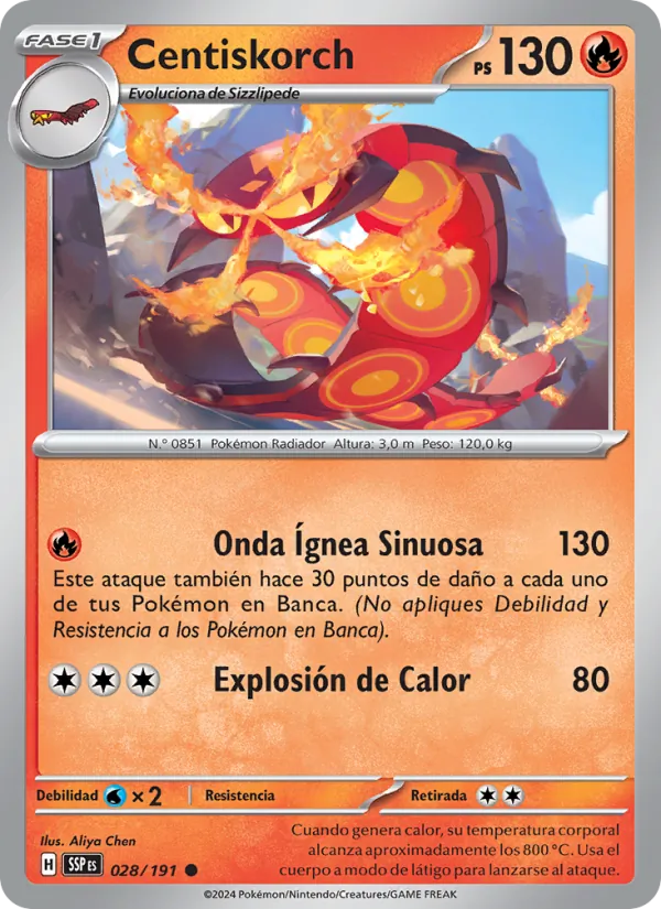 Centiskorch (Chispas Fulgurantes #028/191)