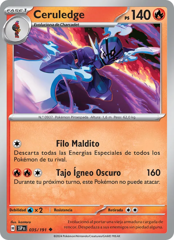 Ceruledge (Chispas Fulgurantes #035/191)