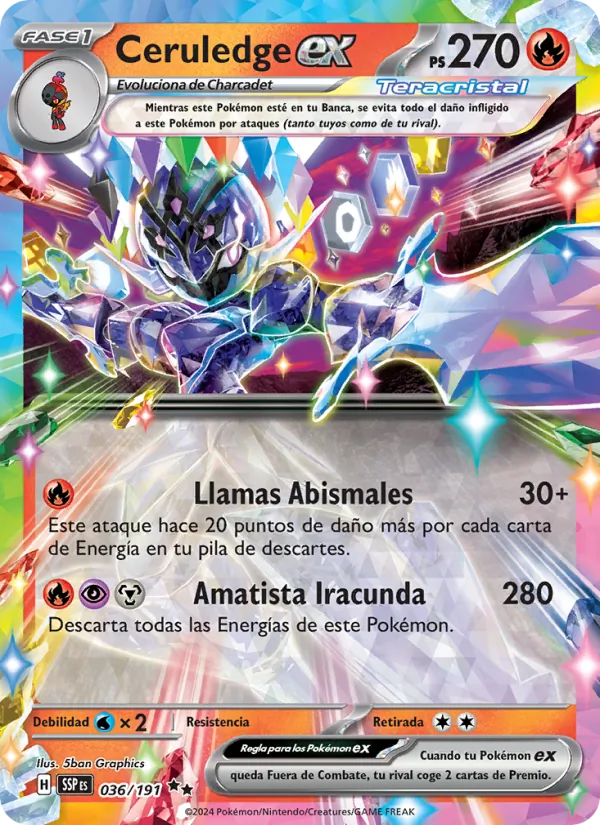 Ceruledge ex (Surging Sparks #036/191)