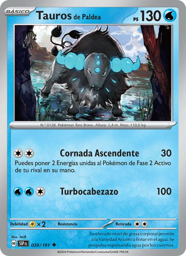 Tauros de Paldea (Chispas Fulgurantes #039/191)