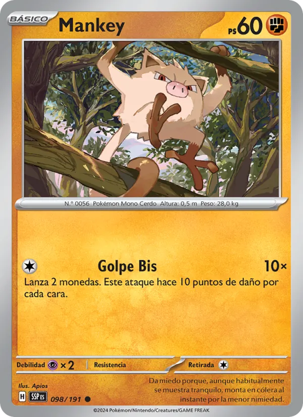 Mankey (Chispas Fulgurantes #098/191)
