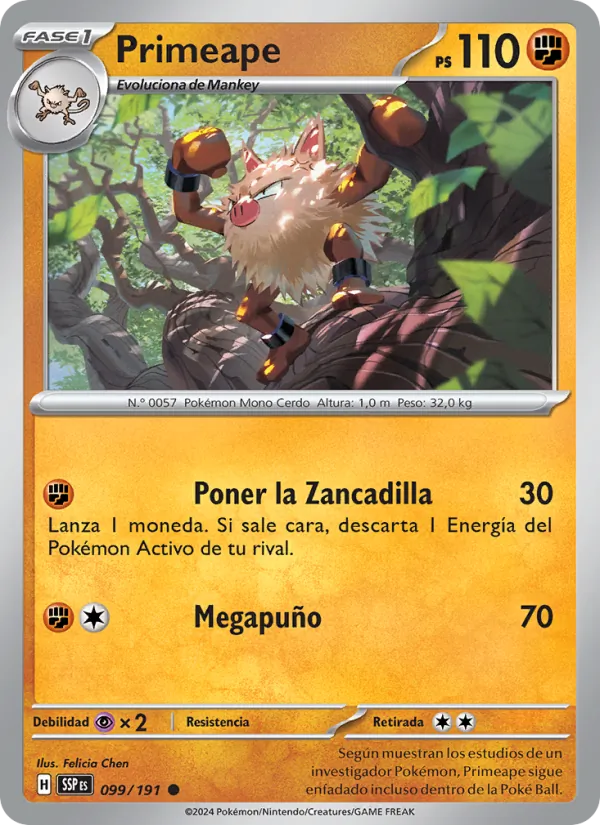Primeape (Chispas Fulgurantes #099/191)