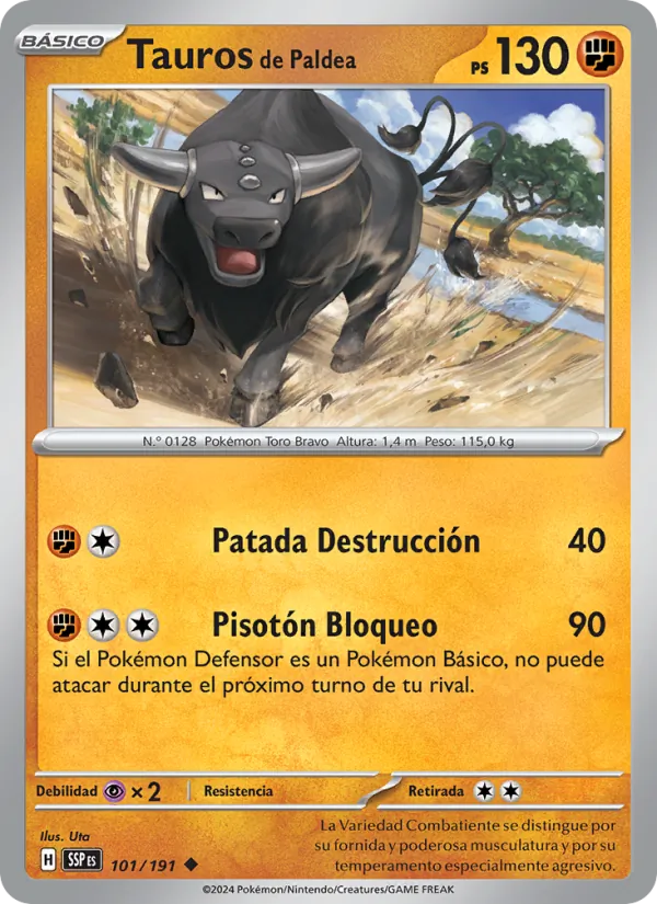 Tauros de Paldea (Chispas Fulgurantes #101/191)