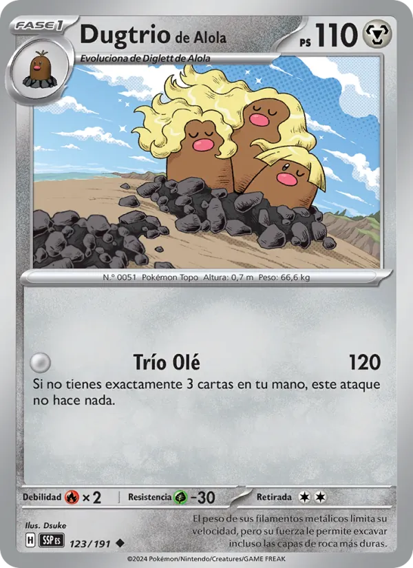 Dugtrio de Alola (Chispas Fulgurantes #123/191)