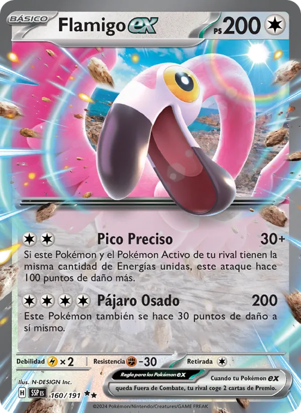 Flamigo ex (Chispas Fulgurantes #160/191)