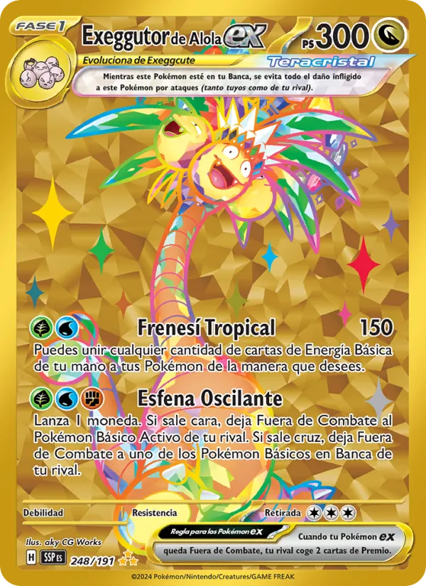 Exeggutor de Alola ex (Chispas Fulgurantes #248/191)