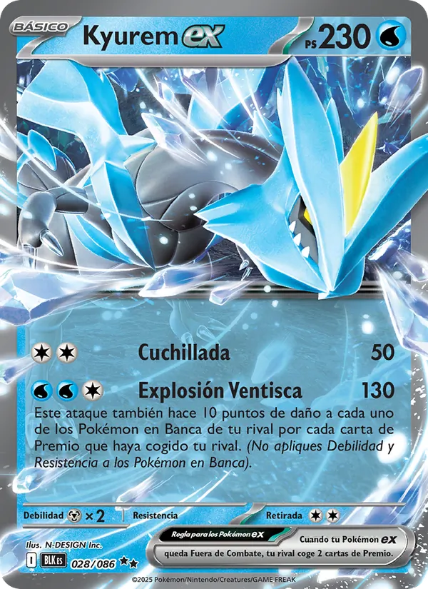 Kyurem ex (Fulgor Negro #028/86)