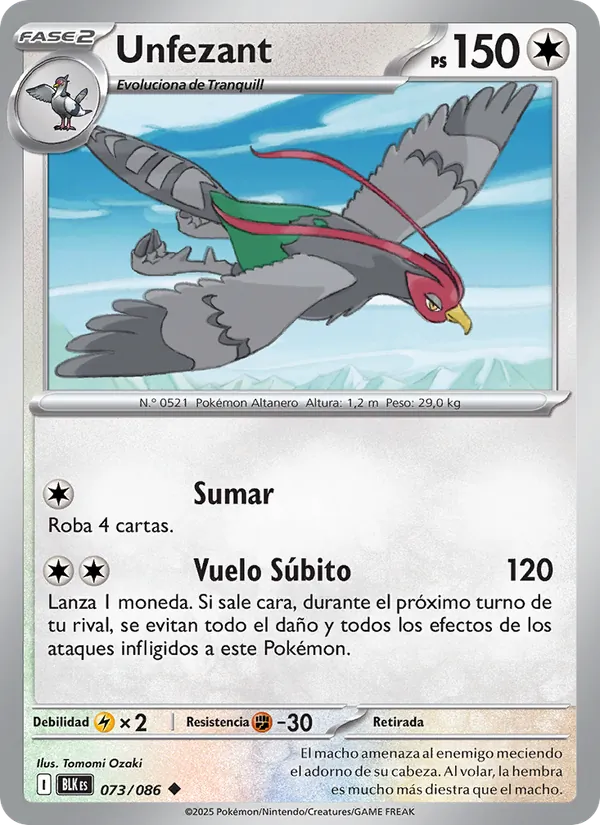 Unfezant (Fulgor Negro #073/86)