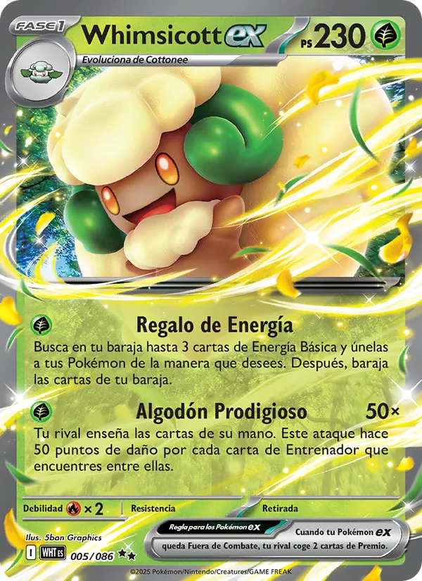 Whimsicott ex (Llama Blanca #005/86)