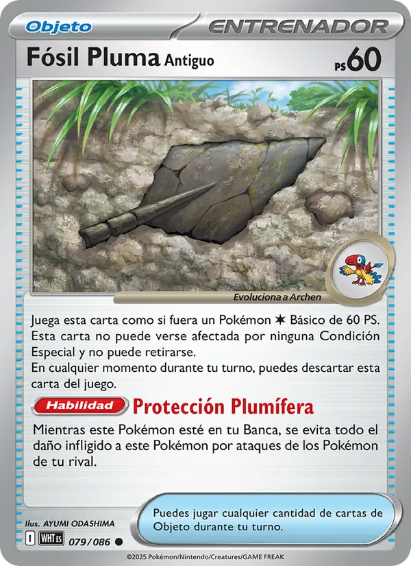 Fósil Pluma Antiguo (Llama Blanca #079/86)