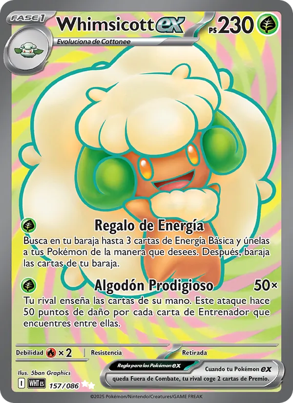 Whimsicott ex (Llama Blanca #157/86)
