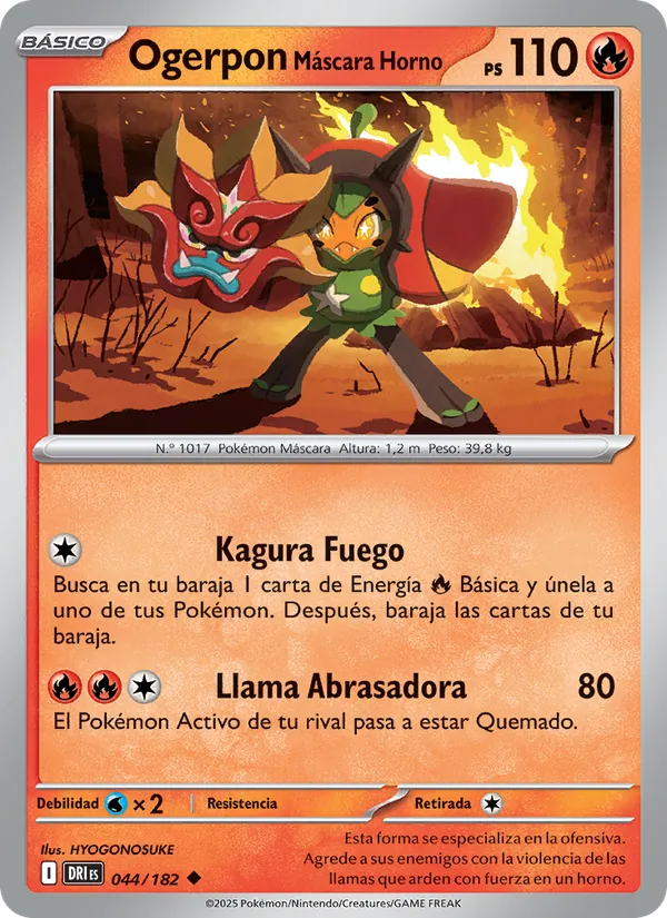 Ogerpon Máscara Horno (Rivales Predestinados #044/182)