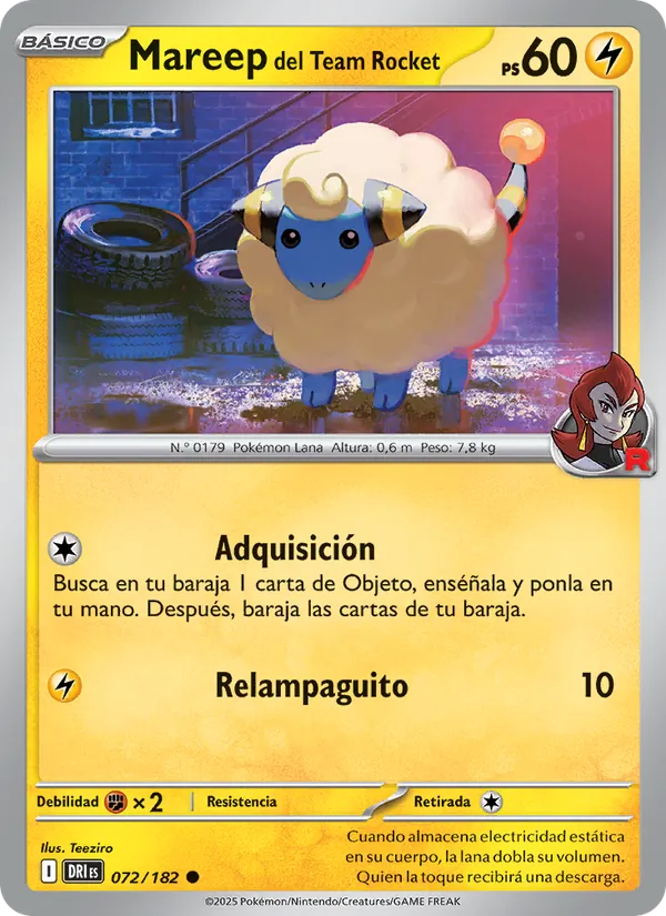 Mareep del Team Rocket (Rivales Predestinados #072/182)