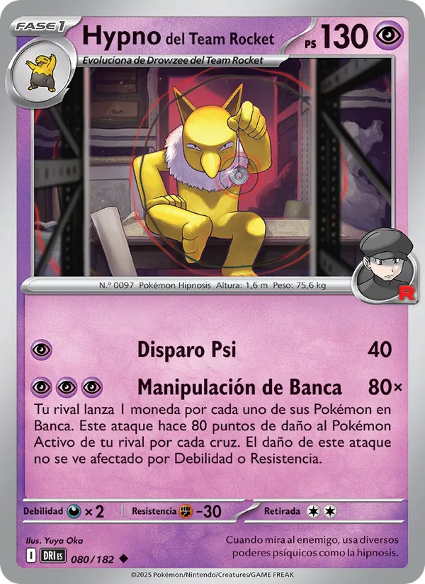 Hypno del Team Rocket (Rivales Predestinados #080/182)