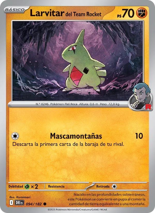 Larvitar del Team Rocket (Destined Rivals #094/182)