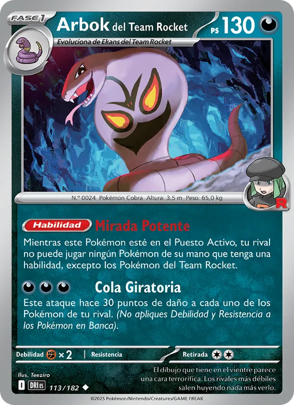 Arbok del Team Rocket (Rivales Predestinados #113/182)