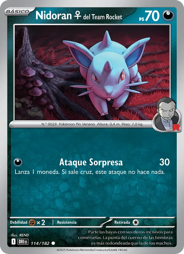 Nidoran♀ del Team Rocket (Rivales Predestinados #114/182)