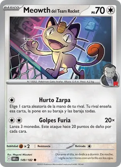 Meowth del Team Rocket (Rivales Predestinados #149/182)