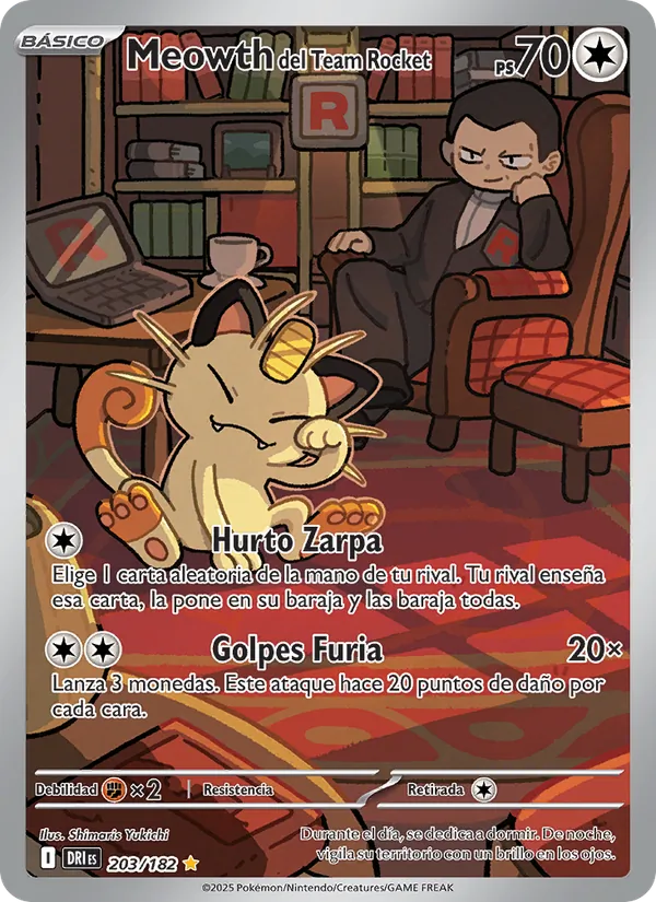 Meowth del Team Rocket (Destined Rivals #203/182)