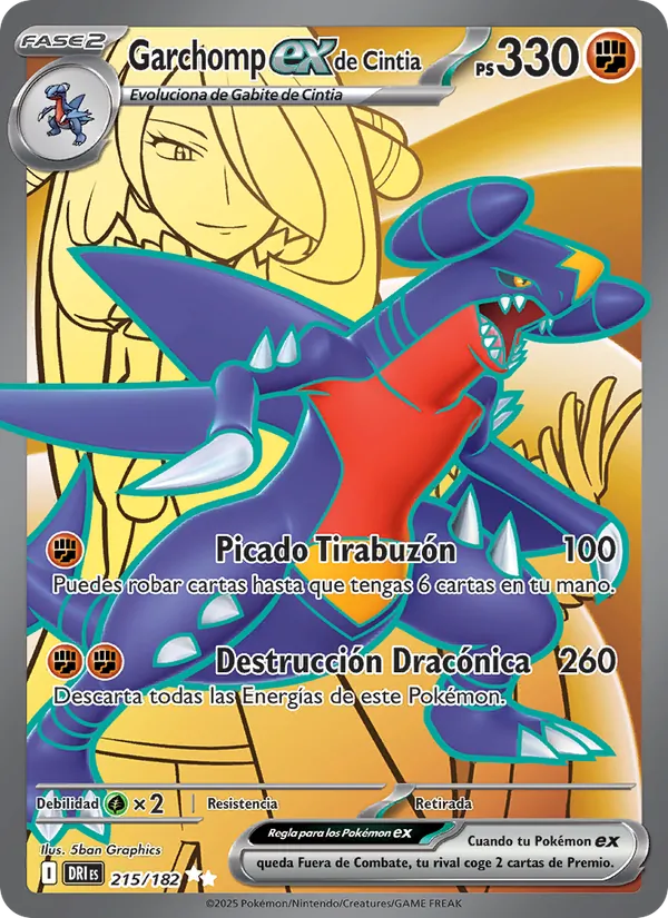 Garchomp ex de Cintia (Rivales Predestinados #215/182)