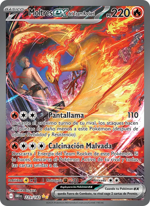 Moltres ex del Team Rocket (Destined Rivals #229/182)