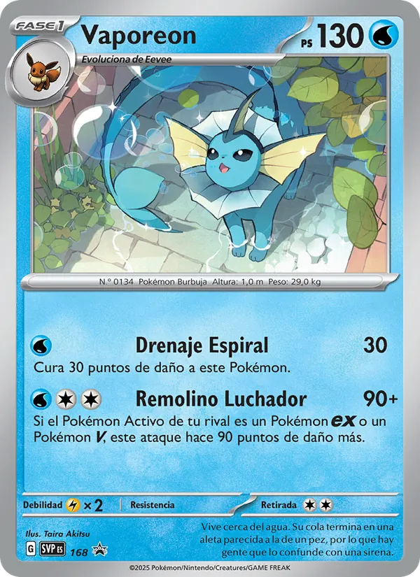 Vaporeon (SVP Black Star Promos #168/225)