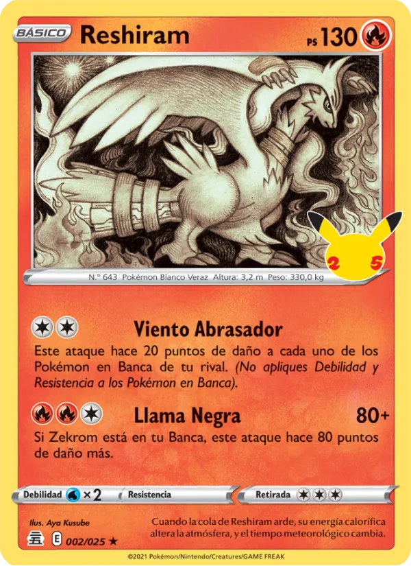 Reshiram (Celebraciones #2/25)