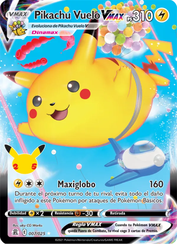 Pikachu Vuelo VMAX (Celebraciones #7/25)