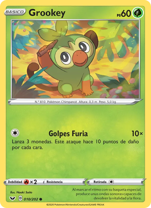 Grookey (Espada y Escudo #10/202)