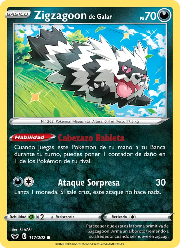 Zigzagoon de Galar (Espada y Escudo #117/202)