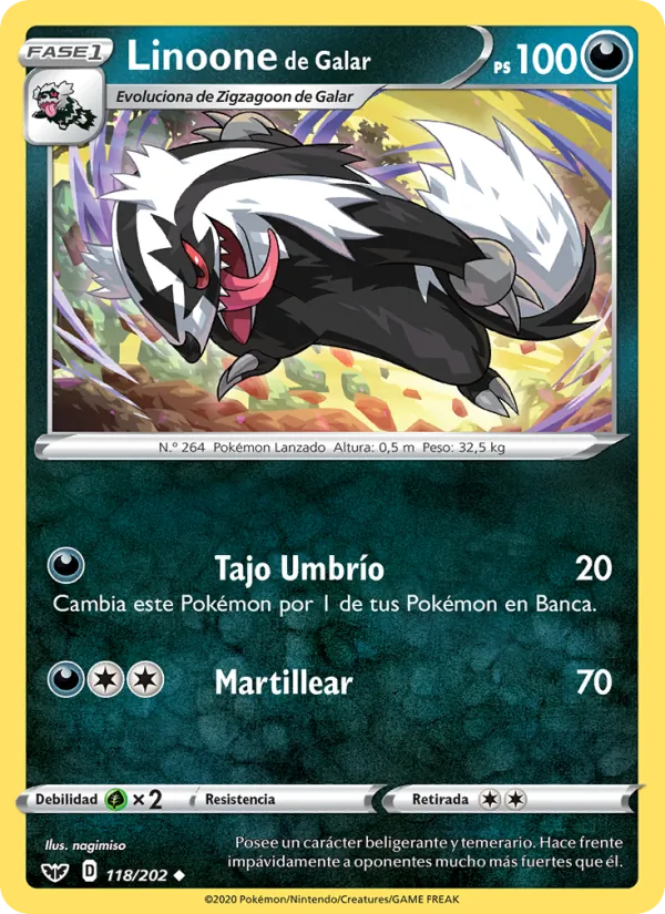 Linoone de Galar (Sword & Shield #118/202)