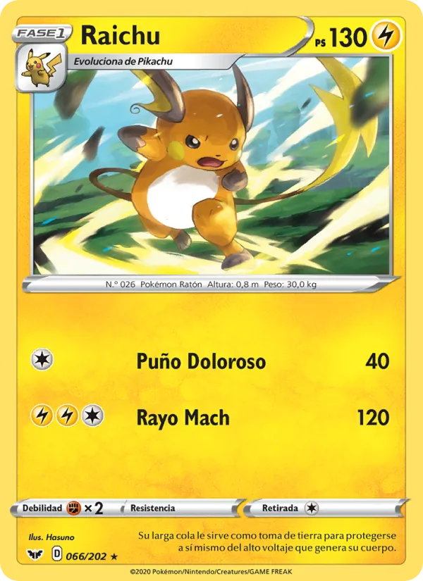 Raichu (Sword & Shield #66/202)