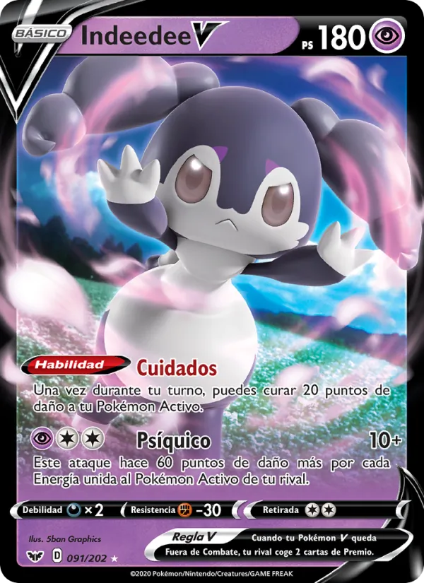 Indeedee V (Sword & Shield #91/202)