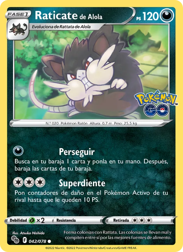 Raticate de Alola (Pokémon GO #042/78)