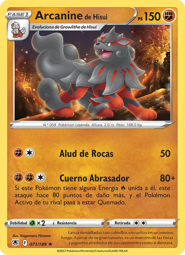 Arcanine de Hisui (Astral Radiance #071/189)