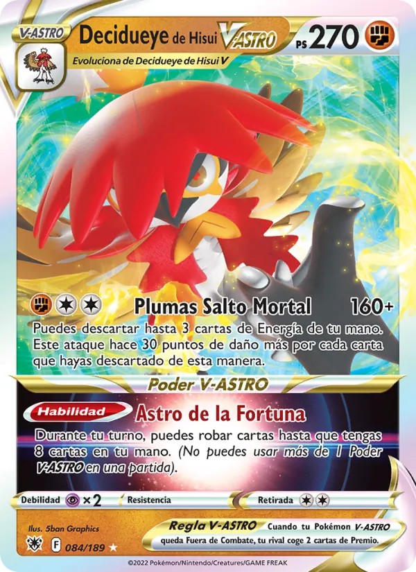 Decidueye de Hisui V-ASTRO (Resplandor Astral #084/189)