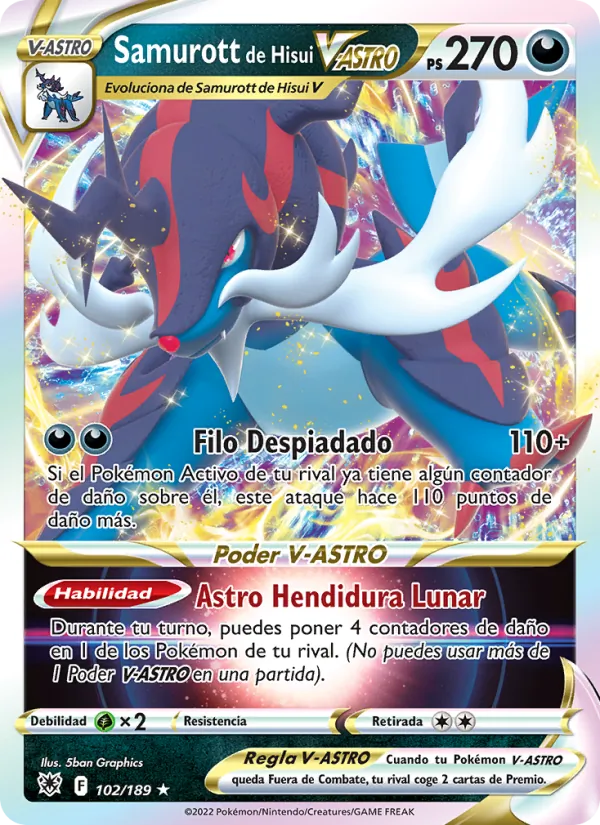 Samurott de Hisui V-ASTRO (Resplandor Astral #102/189)