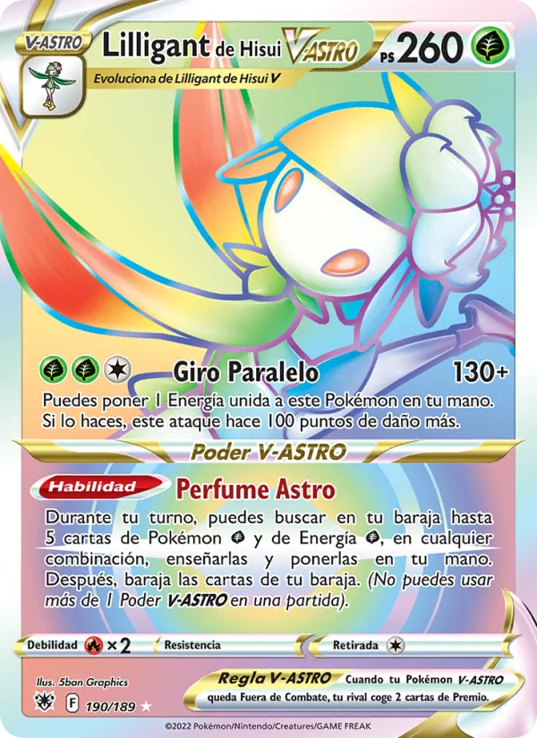 Lilligant de Hisui V-ASTRO (Resplandor Astral #190/189)
