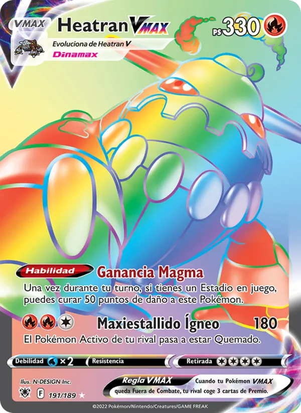 Heatran VMAX (Resplandor Astral #191/189)