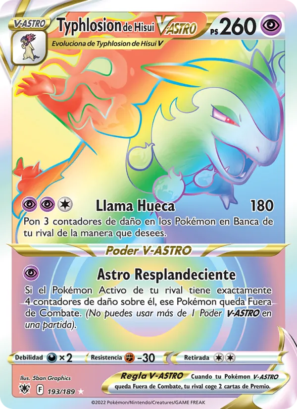 Typhlosion de Hisui V-ASTRO (Resplandor Astral #193/189)