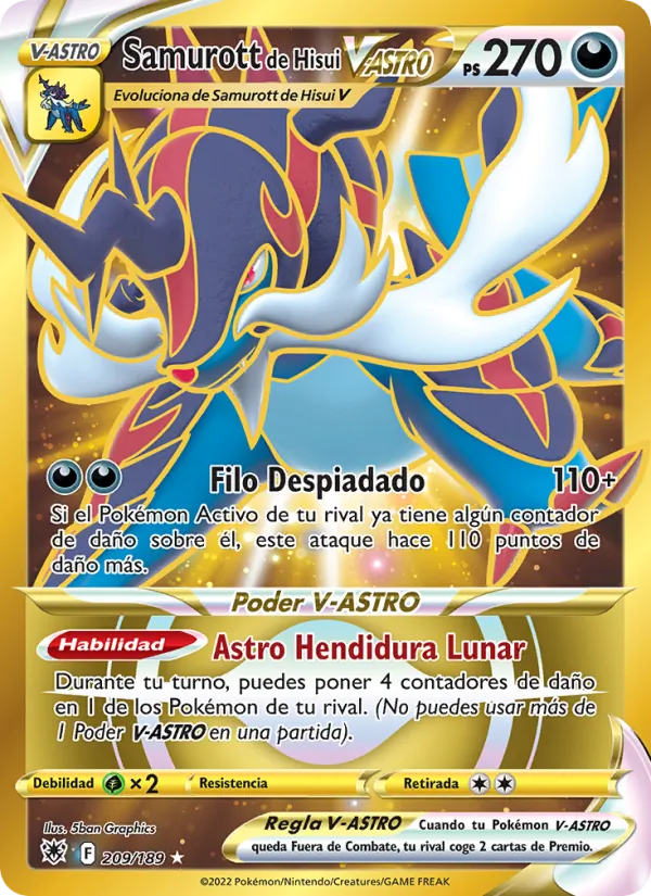 Samurott de Hisui V-ASTRO (Resplandor Astral #209/189)