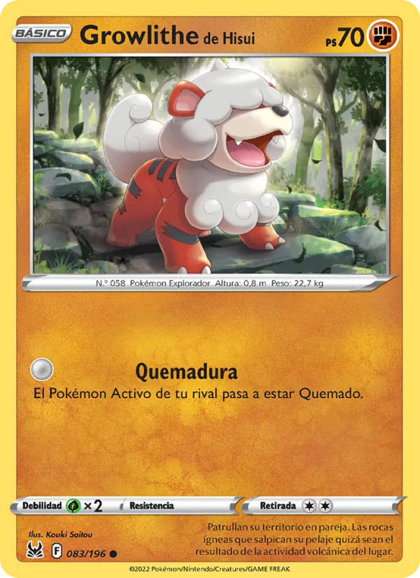 Growlithe de Hisui (Lost Origin #083/196)